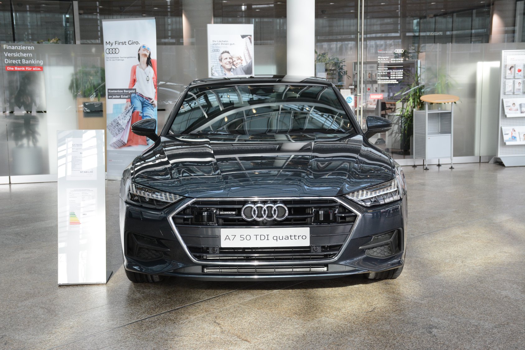 audi-a7-triton-blue-ingostadt-2 Triton Blue Metallic 2019 Audi A7 Sportback On Display In Ingolstadt