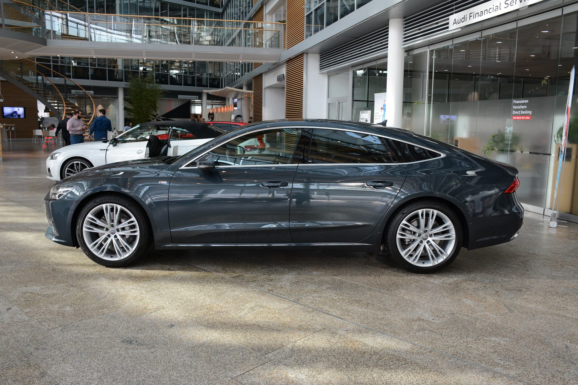 audi-a7-triton-blue-ingostadt-3 Triton Blue Metallic 2019 Audi A7 Sportback On Display In Ingolstadt
