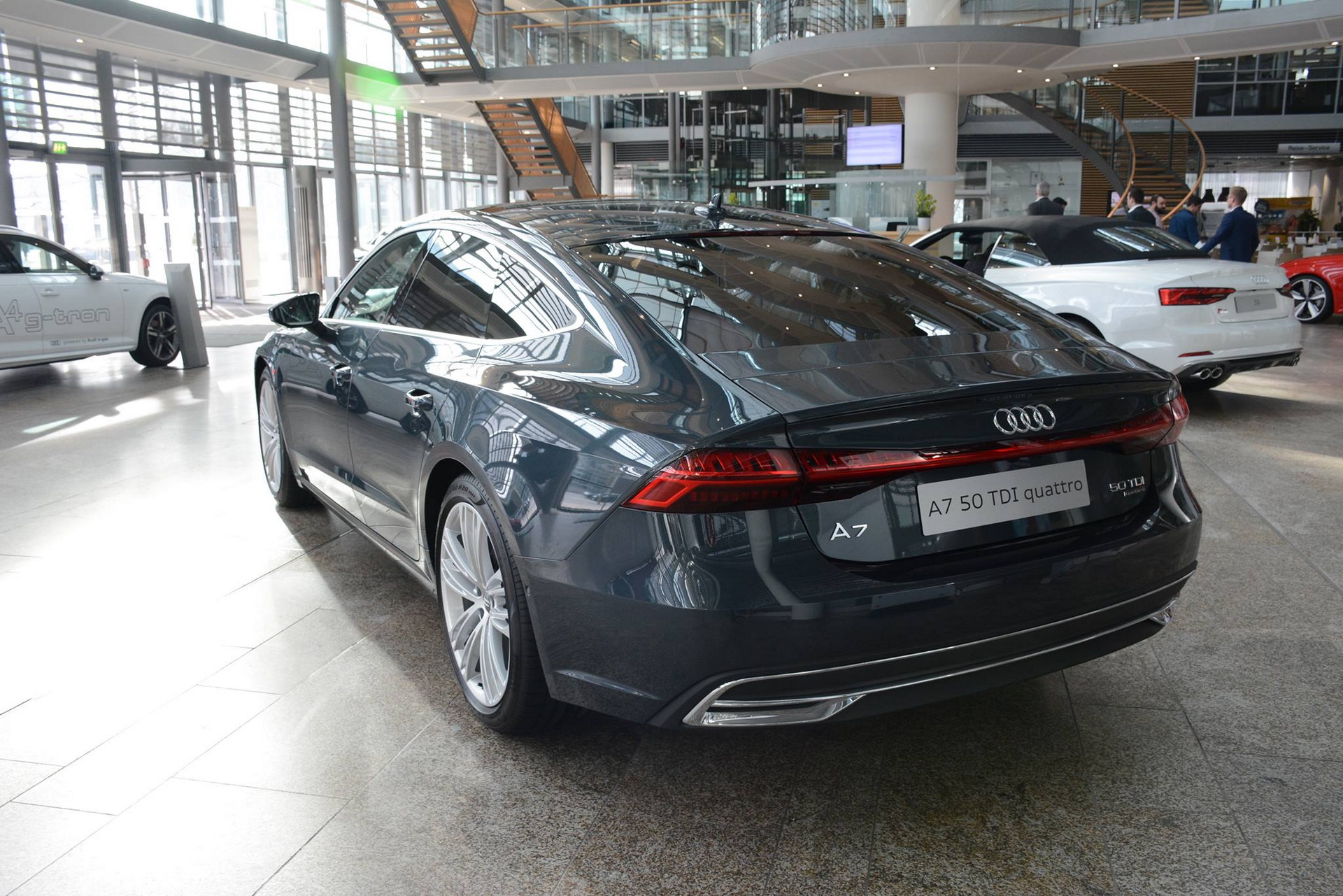 audi-a7-triton-blue-ingostadt-4 Triton Blue Metallic 2019 Audi A7 Sportback On Display In Ingolstadt