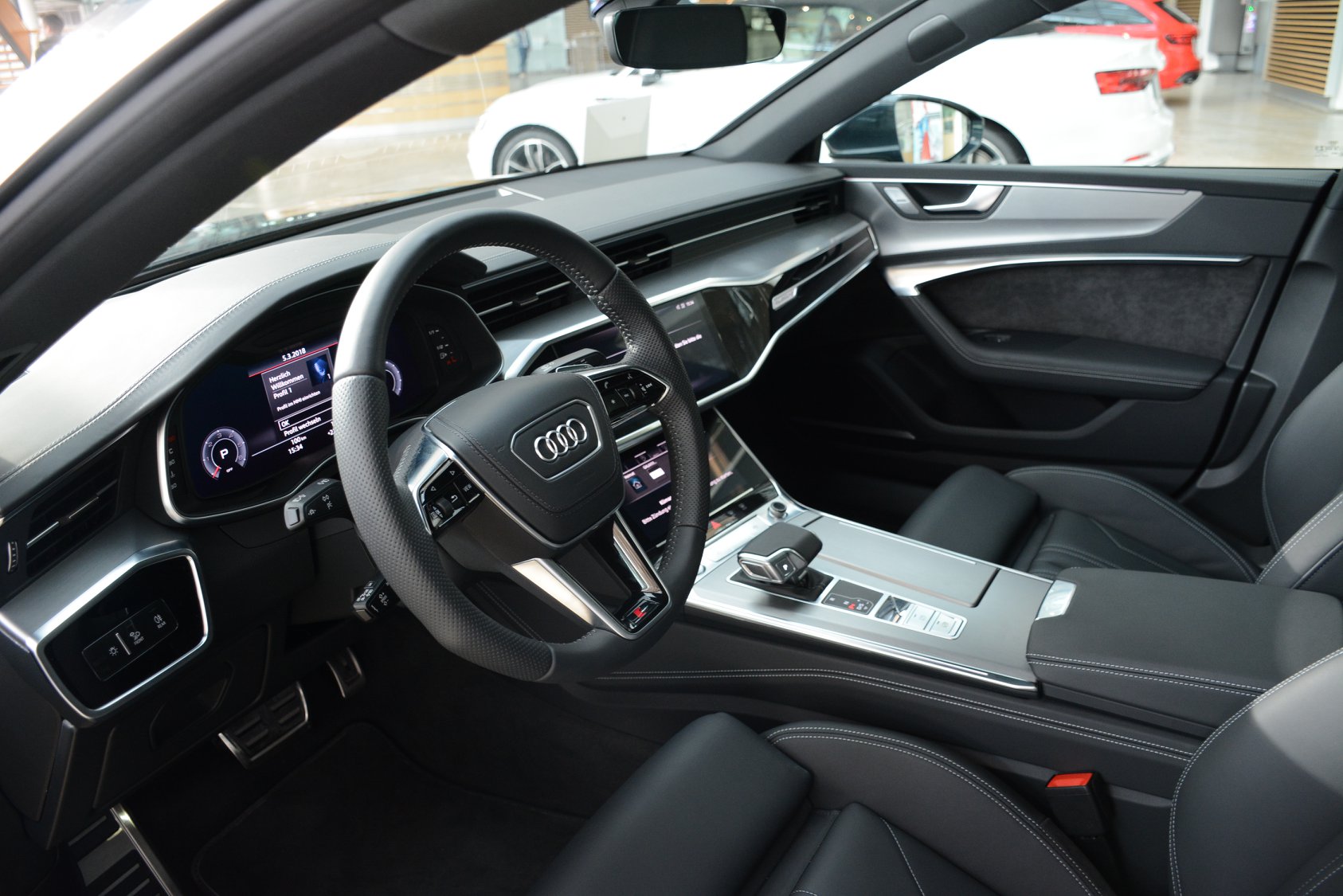 audi-a7-triton-blue-ingostadt-5 Triton Blue Metallic 2019 Audi A7 Sportback On Display In Ingolstadt