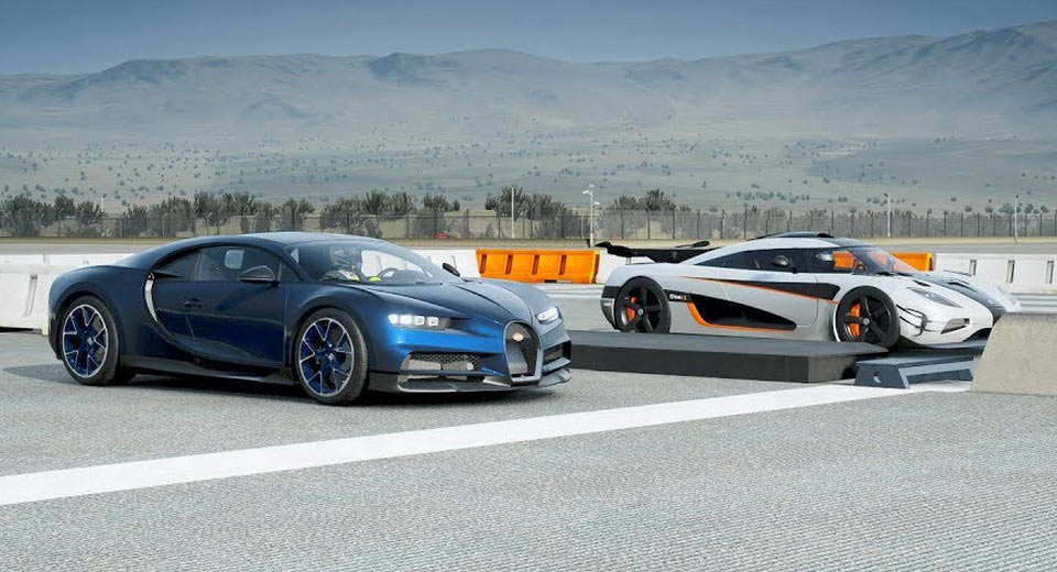  Bugatti Chiron Would Get Smashed By Koenigsegg One:1 According To Forza 7