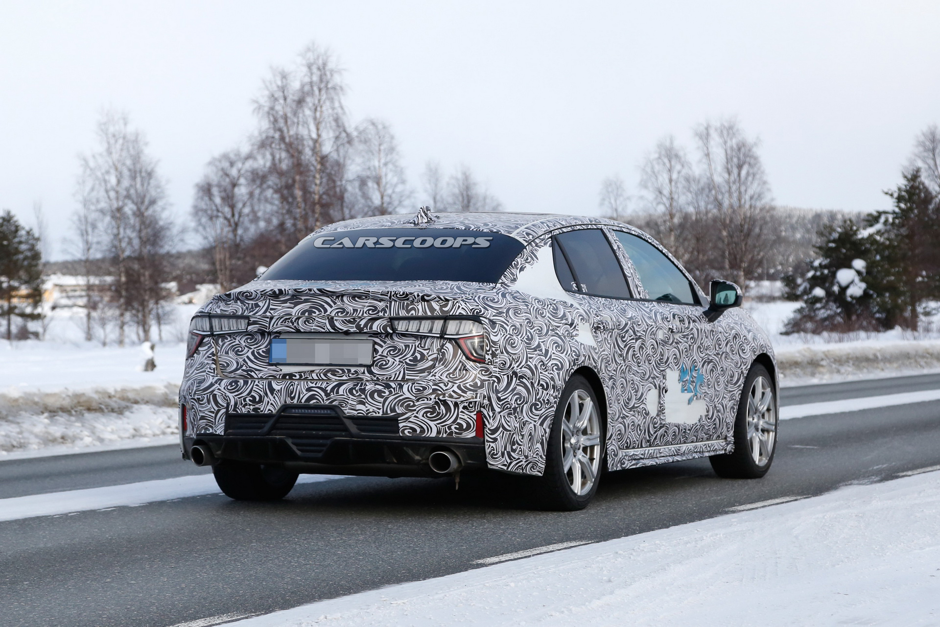 lynk-co-03-sedan-spied-winter-testing-10 Lynk & Co 03 Sedan Starts Showing Some Skin, Rear End Looking Sporty