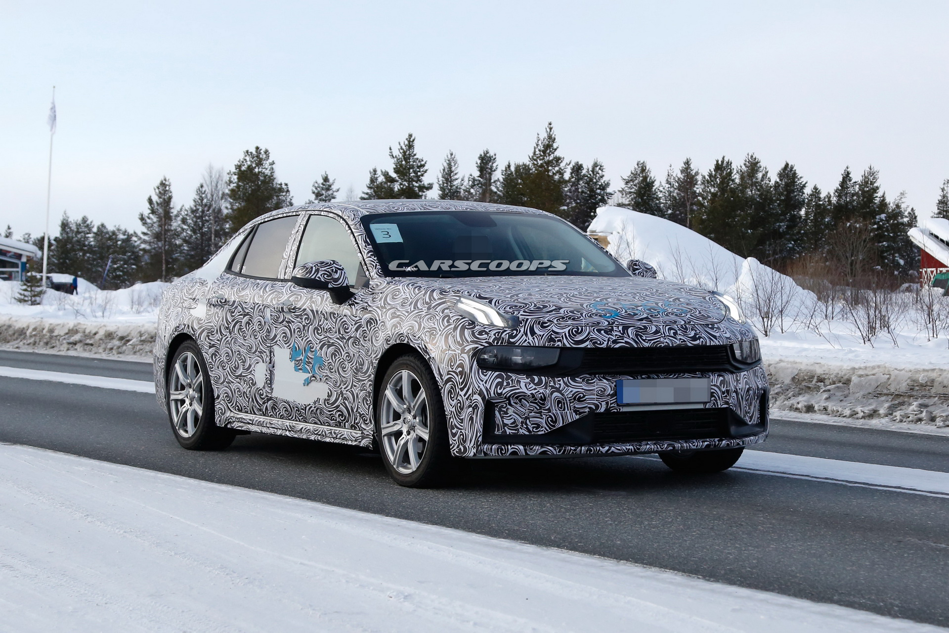 lynk-co-03-sedan-spied-winter-testing-4 Lynk & Co 03 Sedan Starts Showing Some Skin, Rear End Looking Sporty