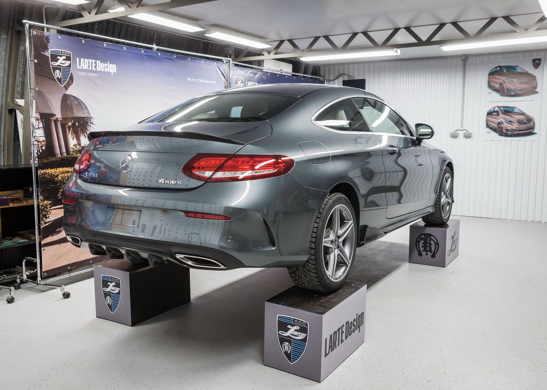 mercedes-benz-c-class-coupe-larte-tuning-6 Mercedes-Benz C-Class Coupe Gets A Carbon Touch From Larte Design