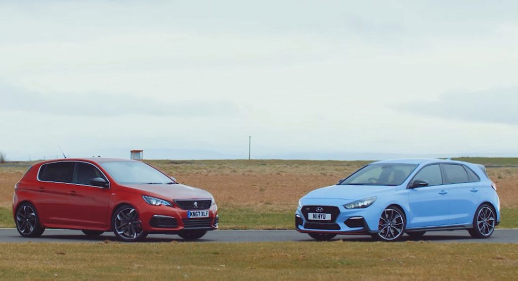  Hyundai i30 N And Peugeot 308 GTi Race Each Other On The Track