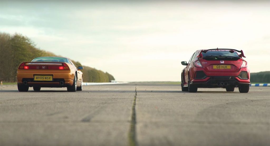  2005 Honda NSX And 2018 Civic Type R Are Very Evenly Matched