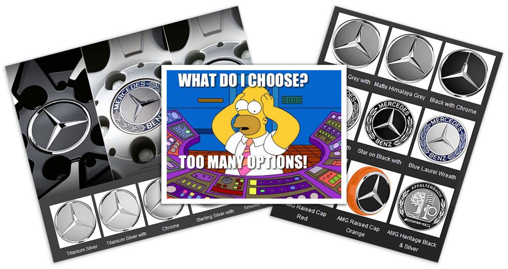  No Kidding, Mercedes-Benz Offers 19 Different Wheel Cap Options!