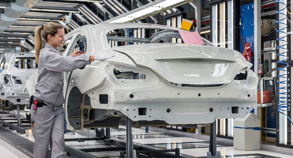 Is That The New Mercedes A-Class Sedan Rolling Down The Assembly Line?