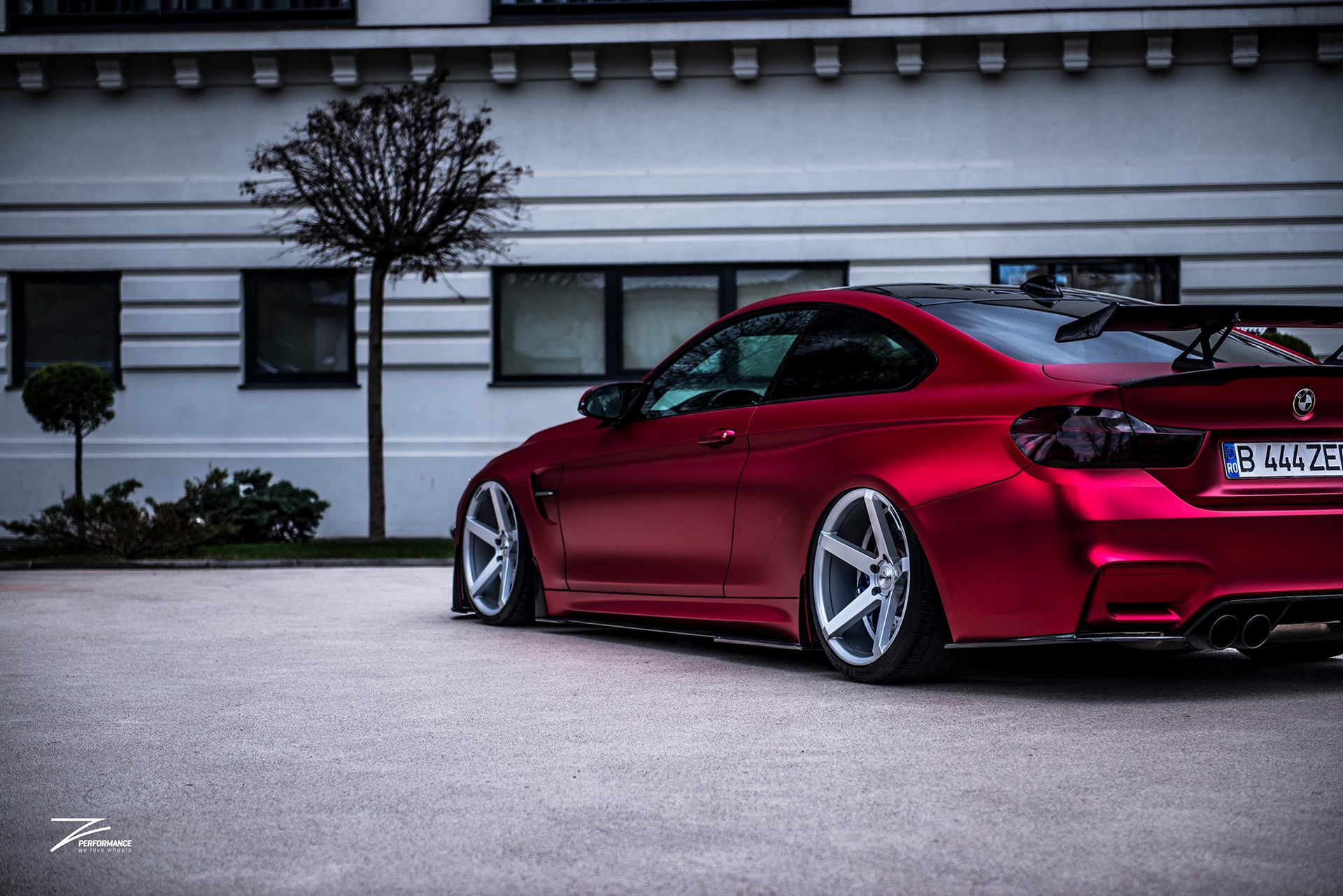 bmw-m4-coupe-tuning-3 Thumbs Up Or Down? Stanced BMW M4 In Satin Red