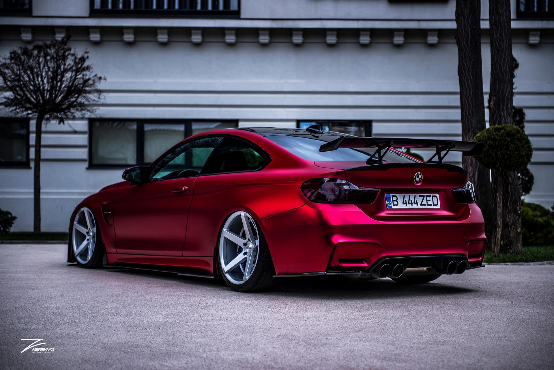 bmw-m4-coupe-tuning-4 Thumbs Up Or Down? Stanced BMW M4 In Satin Red