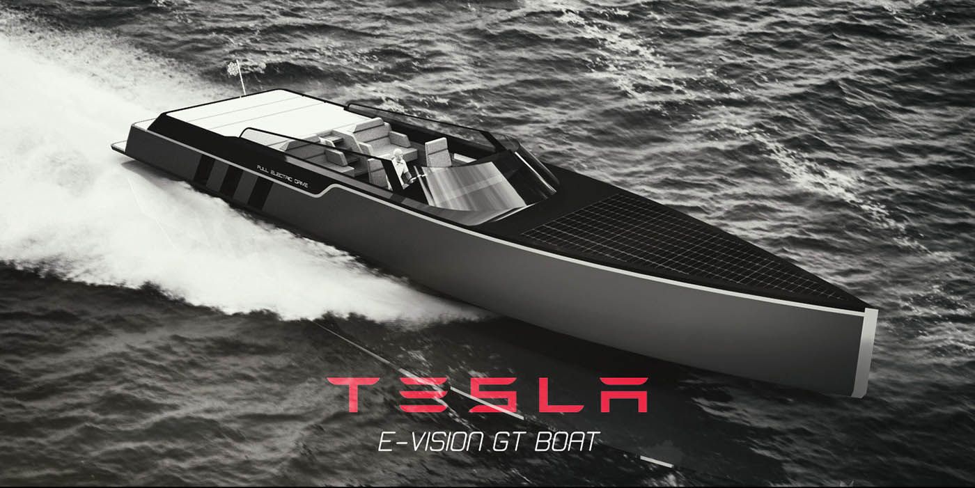 tesla-yacht-13 If Tesla Made An Electric Motor Yacht, It Might Look Something Like This
