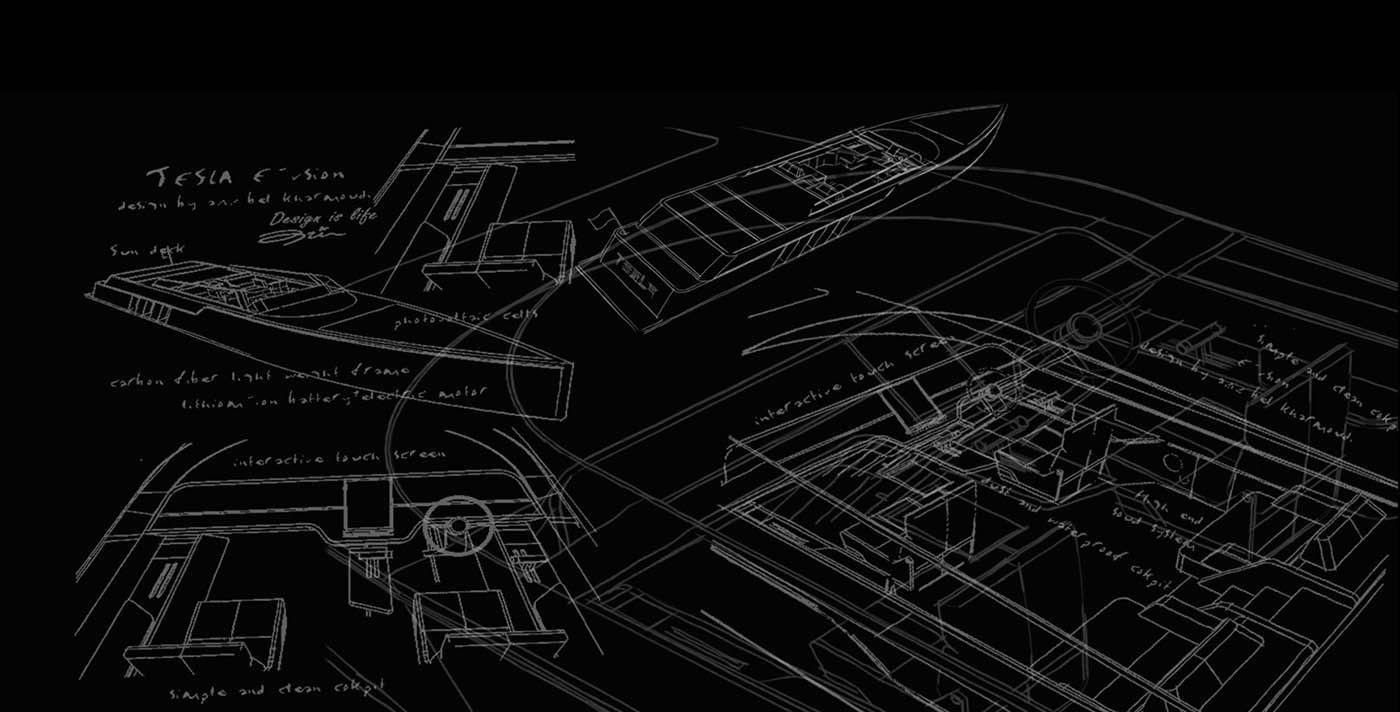 tesla-yacht-14 If Tesla Made An Electric Motor Yacht, It Might Look Something Like This