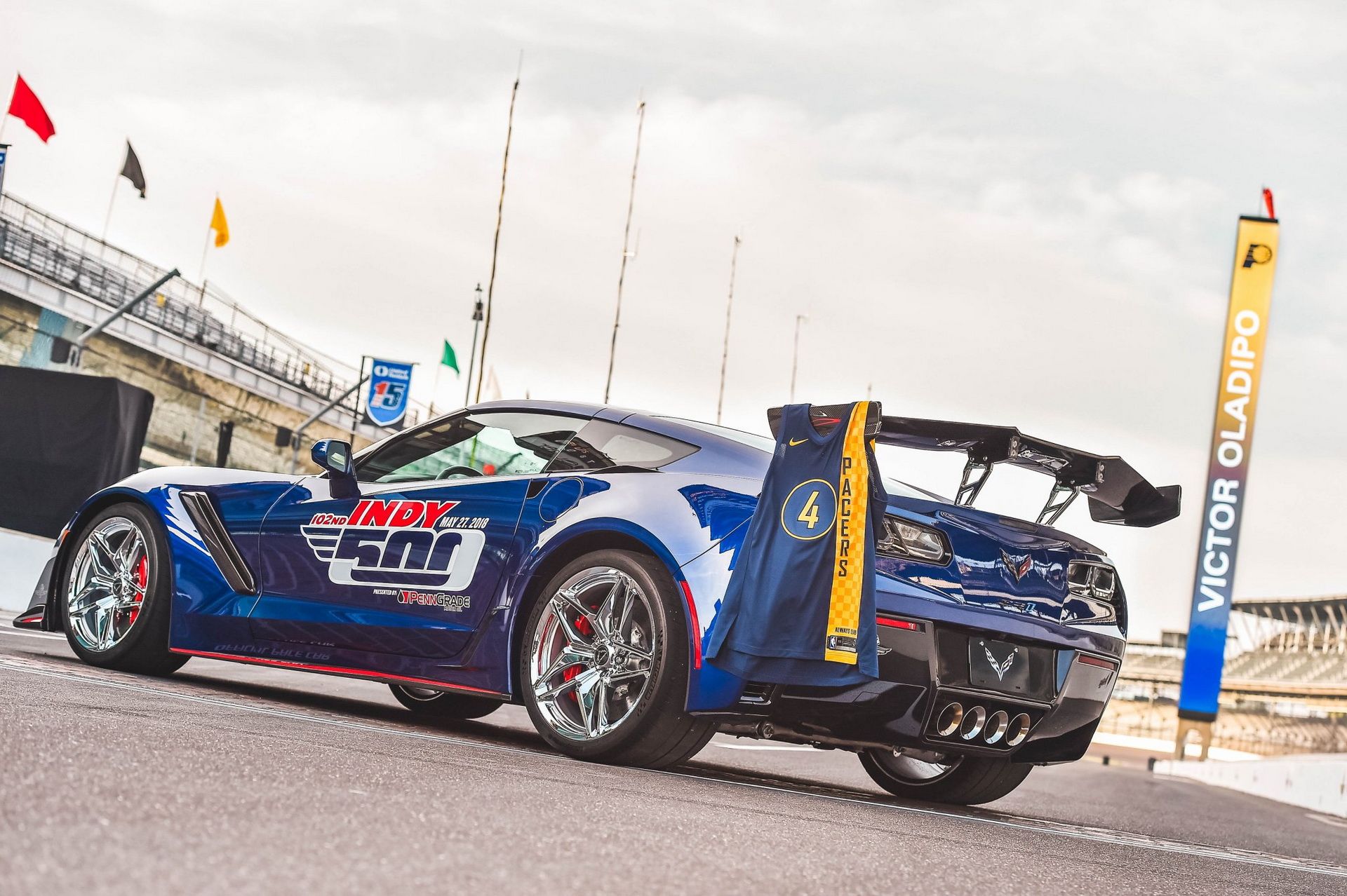2019-corvette-zr1-indy500-oladipo-1 Indiana Pacers Star Victor Oladipo Will Drive 2019 Corvette ZR1 Pace Car At Indy 500