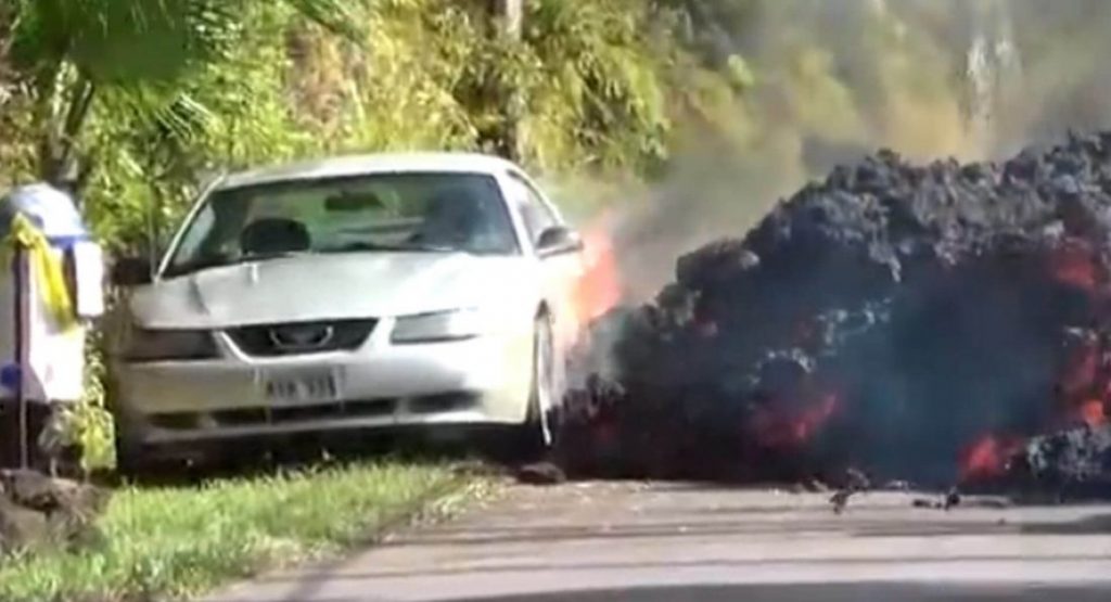 Ford Mustang Is No Match For Hawaii’s Kilauea Volcano