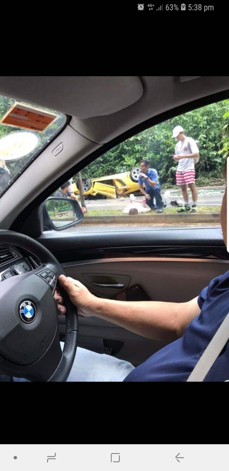 Lamborghini-Aventador-Singapore-Crash-5 Lamborghini Aventador Wrecked In Singapore Rollover Crash