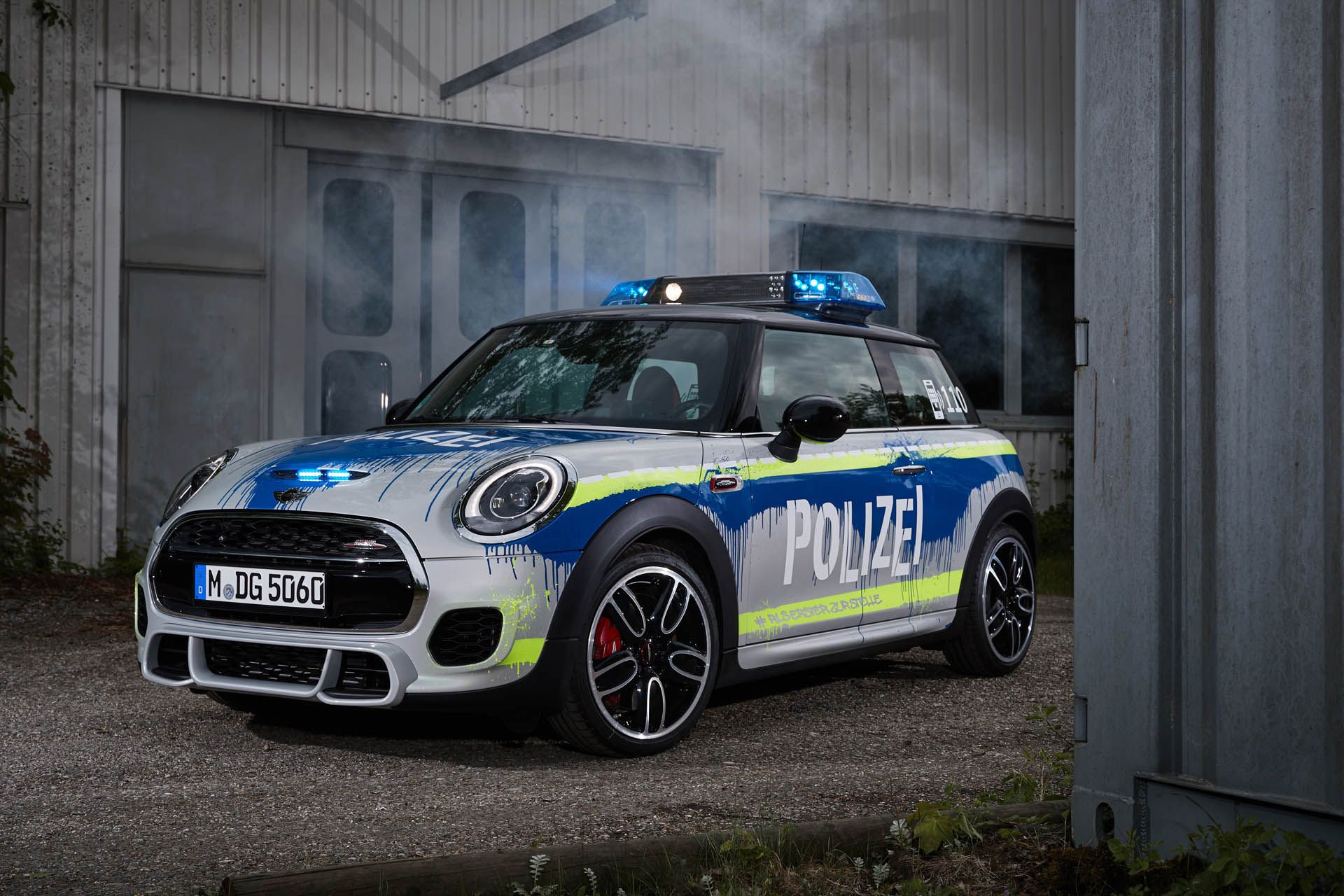 MINIJohnCooperWorks-police-car01 Mini JCW Makes For A Pretty Cool Little Cop Car At BMW’s RETTmobil Stand