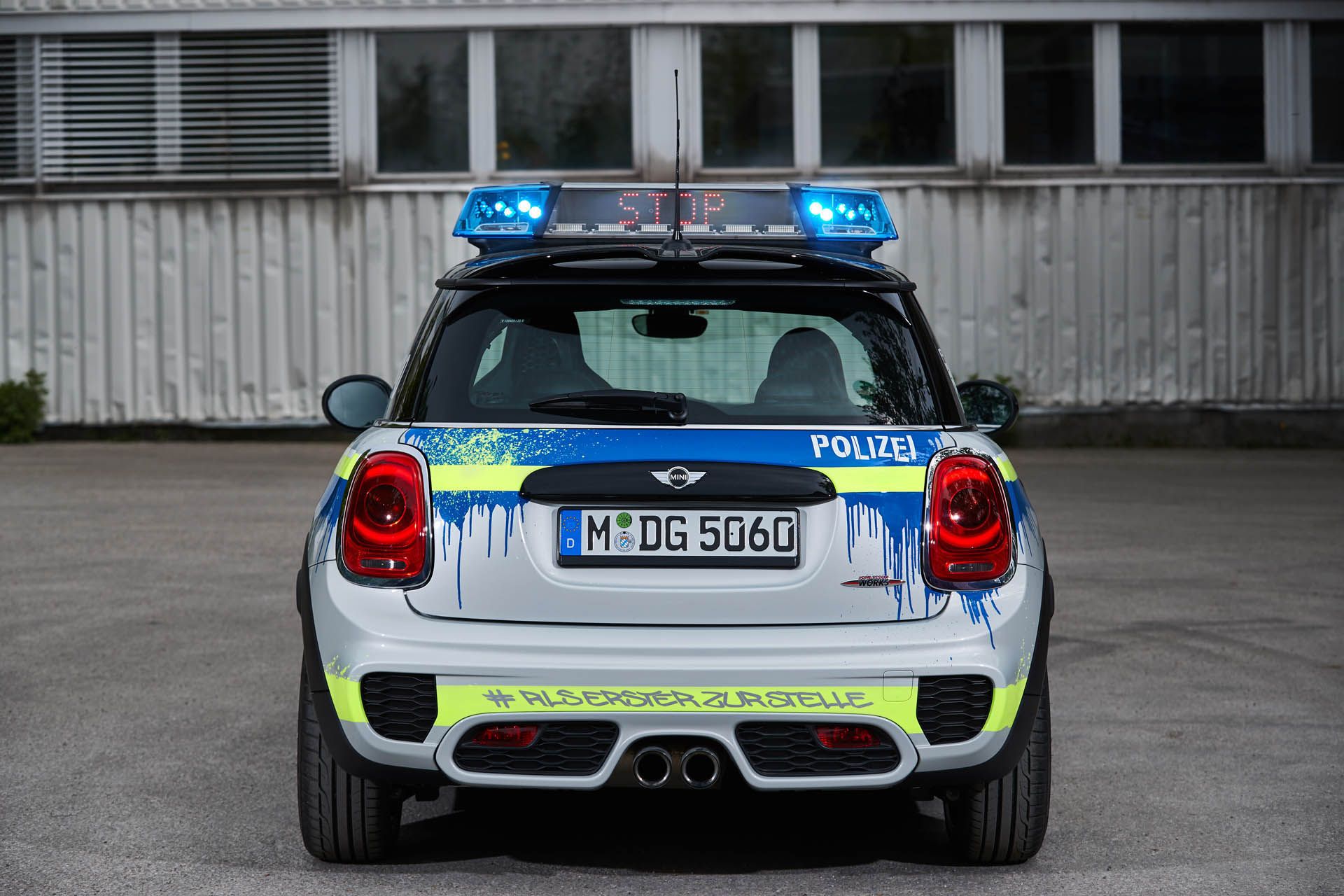 MINIJohnCooperWorks-police-car04 Mini JCW Makes For A Pretty Cool Little Cop Car At BMW’s RETTmobil Stand