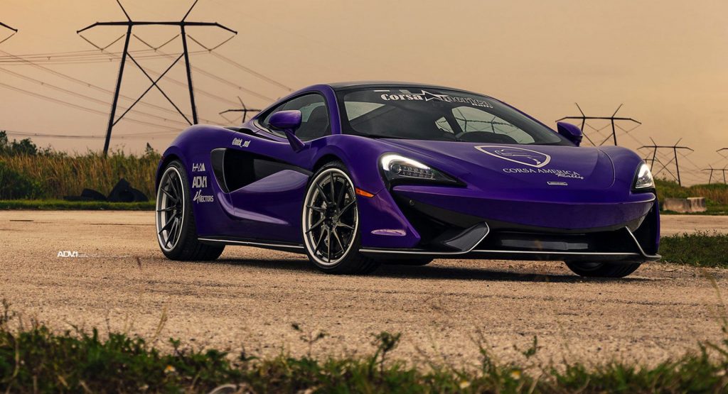 McLaren 570GT Looks Dapper Brandishing Purple Wrap, Custom Wheels