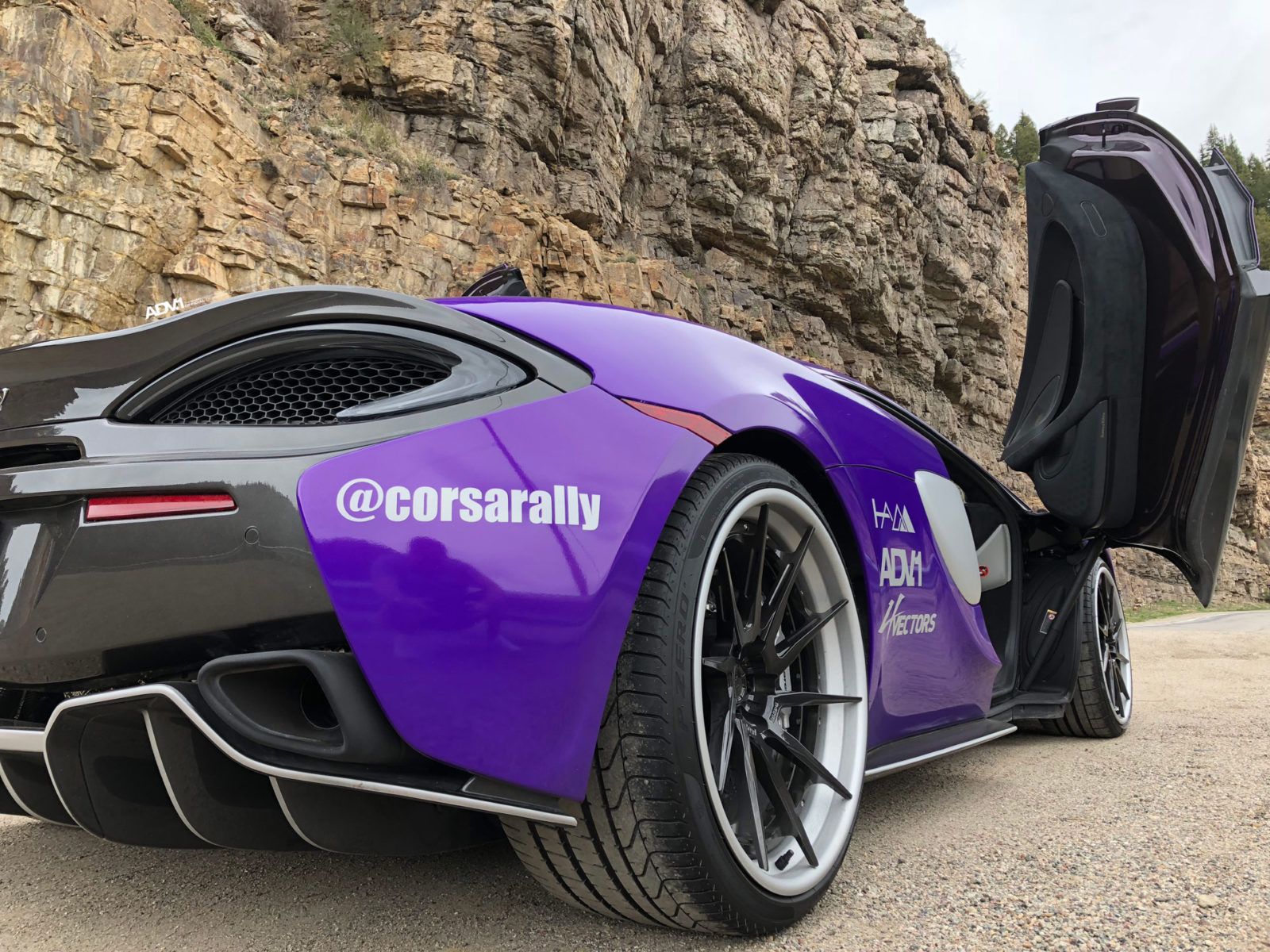 Purple-McLaren-ADV1-Wheels-13 McLaren 570GT Looks Dapper Brandishing Purple Wrap, Custom Wheels