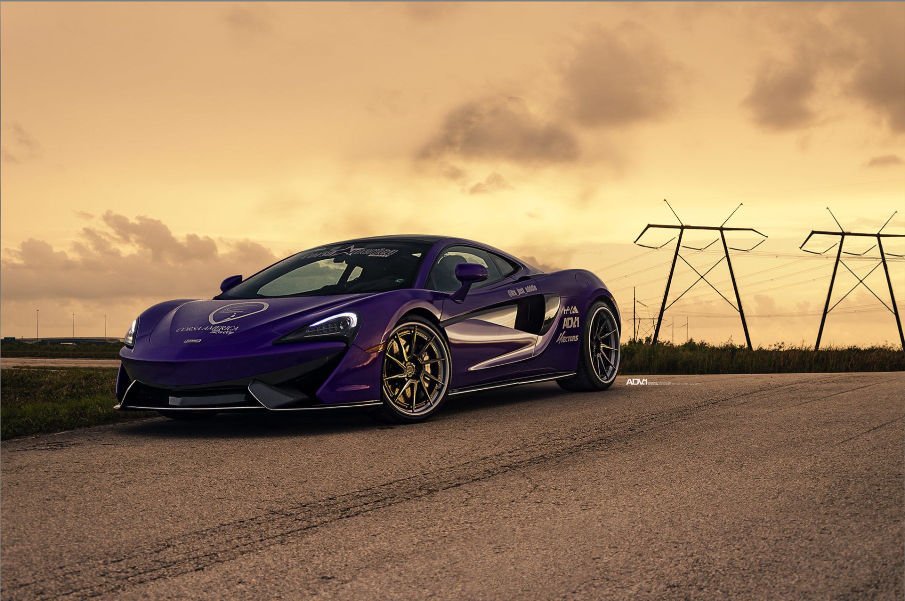 Purple-McLaren-ADV1-Wheels-8 McLaren 570GT Looks Dapper Brandishing Purple Wrap, Custom Wheels