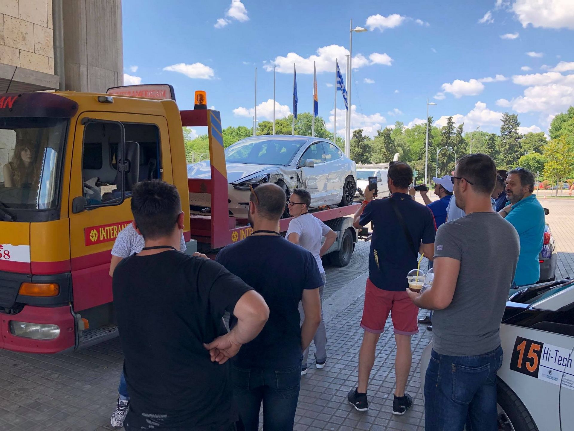 Tesla_Model3_AutopilotCrash_Greece_04 First Tesla Model 3 Crash Outside North America Takes Place In Greece, Autopilot Reportedly Engaged