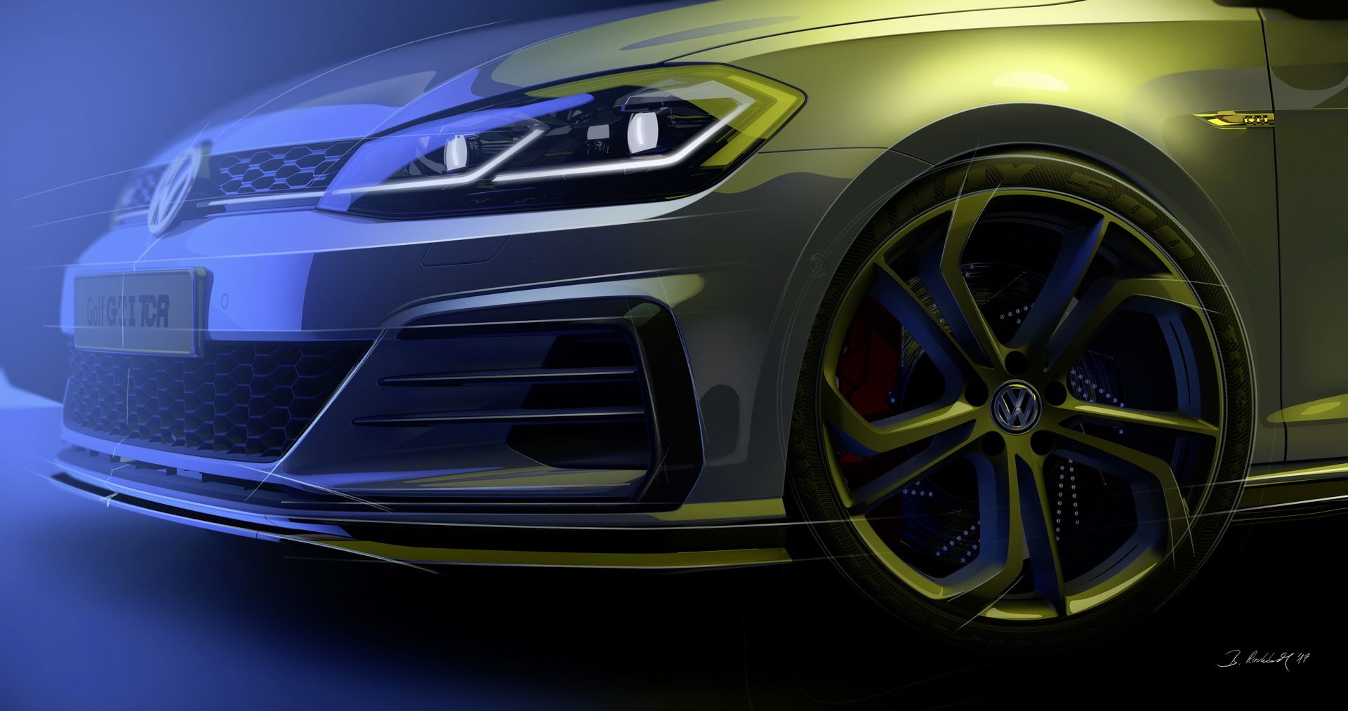 VW-Golf-GTI-TCR-Concept-02 New VW Golf GTI TCR Is A 286HP Hot Hatch With Racing Genes