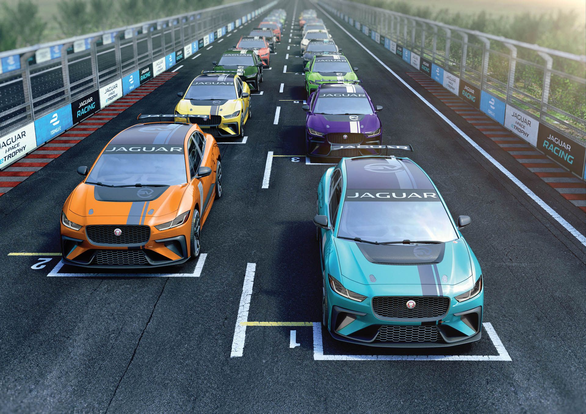 jaguaripaceetrophy20grid01120917 copy Jaguar I-Pace SVR Would Focus On Handling, Not Straight-Line Speed