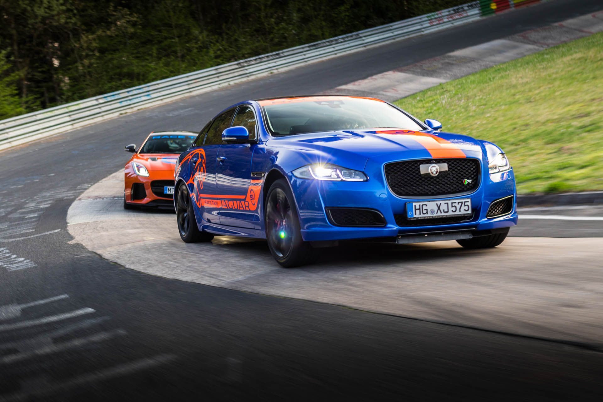 jaguarracetaxixjr575a8608 copy Take The Ride Of Your Life In Jaguar’s F-Type SVR And XJR575 ‘Ring Taxis
