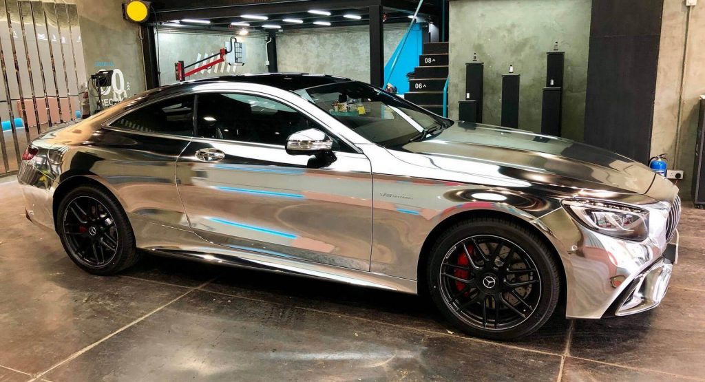  This New Mercedes-AMG S63 Coupe Is A Four-Wheel Silver Surfer