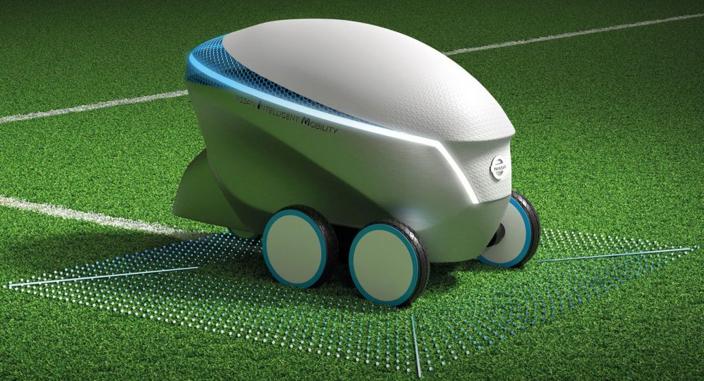  Nissan’s Autonomous Robot Will Draw A Football Pitch For You