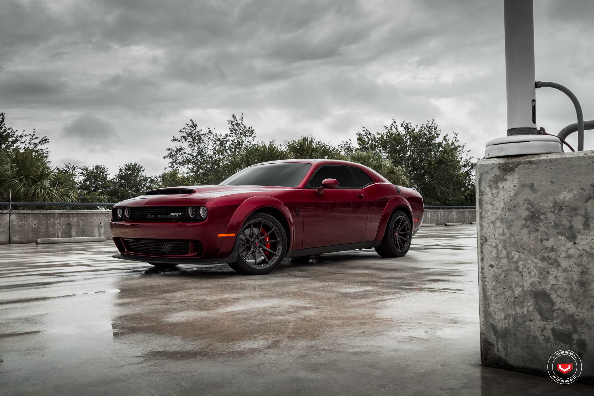 dodge-demon-vossen-wheels-11 Dodge Challenger Demon Tries On New Aftermarket Wheels For Size