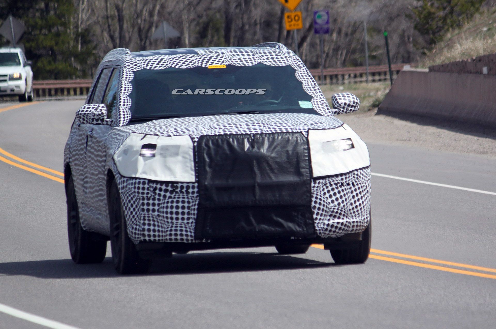 2020-Ford-Explorer-3Carscoops 2020 Ford Explorer Already Looking Bigger And Brawnier