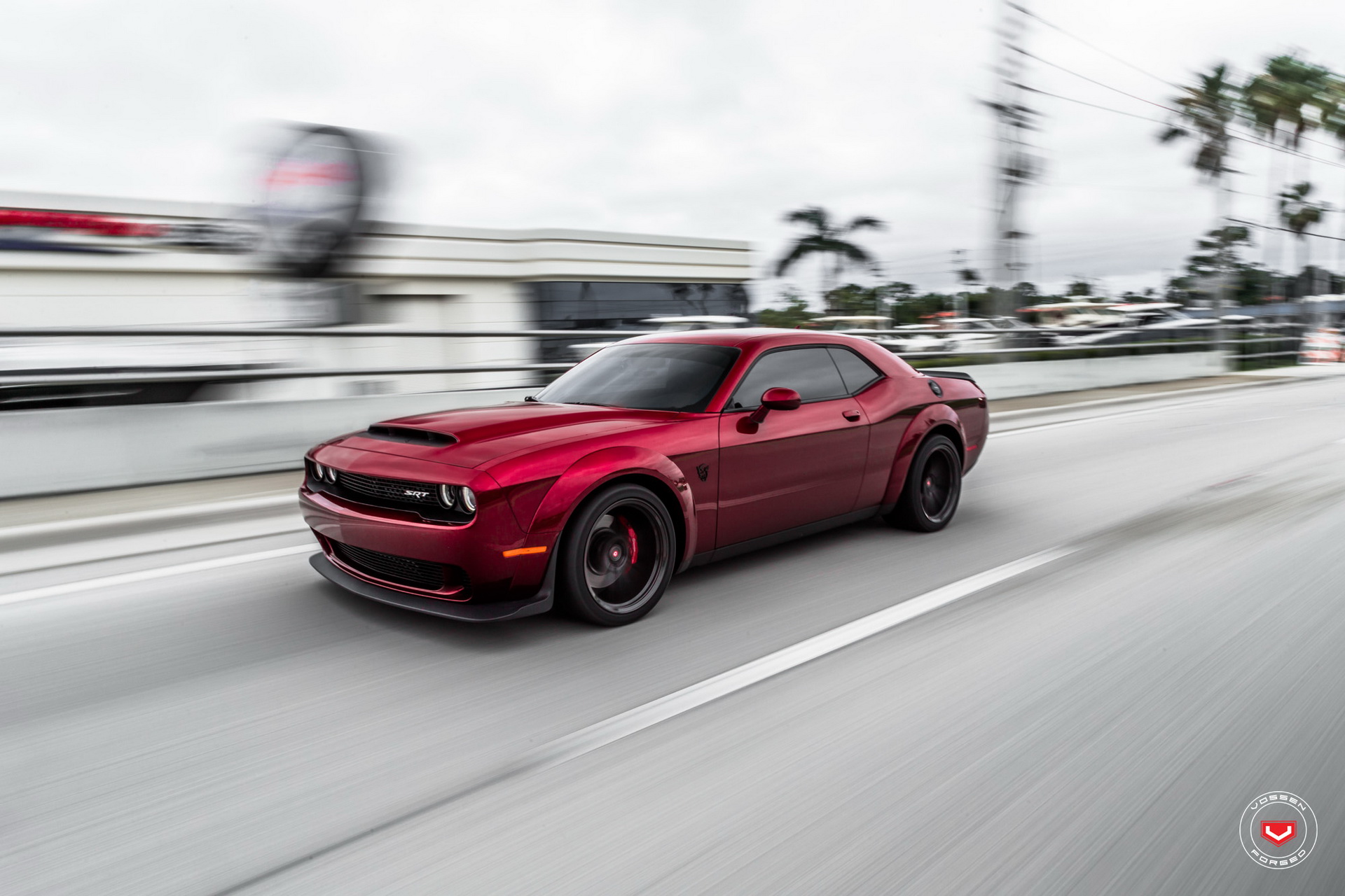 dodge-demon-vossen-wheels-8 Dodge Challenger Demon Tries On New Aftermarket Wheels For Size