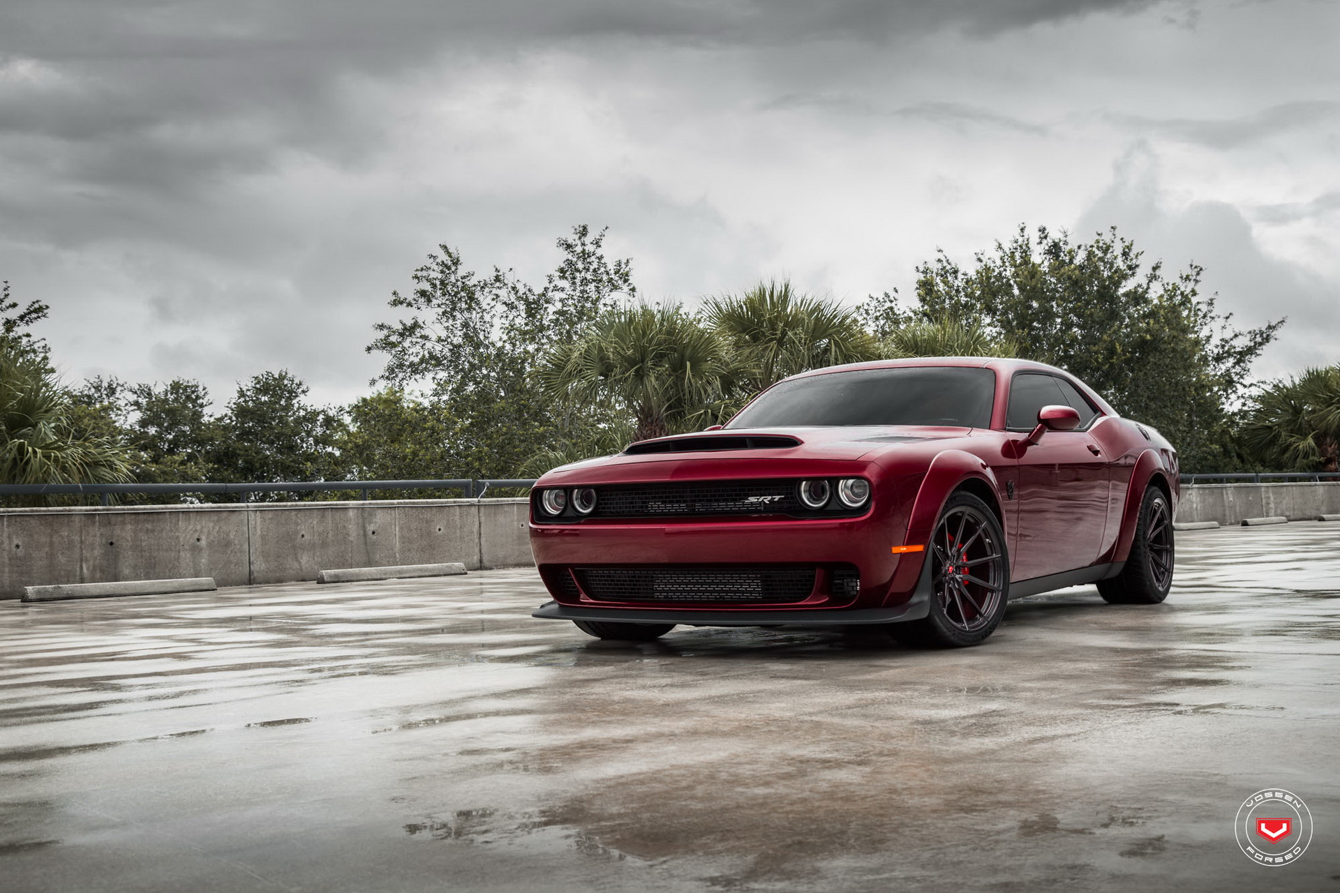 dodge-demon-vossen-wheels-5 Dodge Challenger Demon Tries On New Aftermarket Wheels For Size