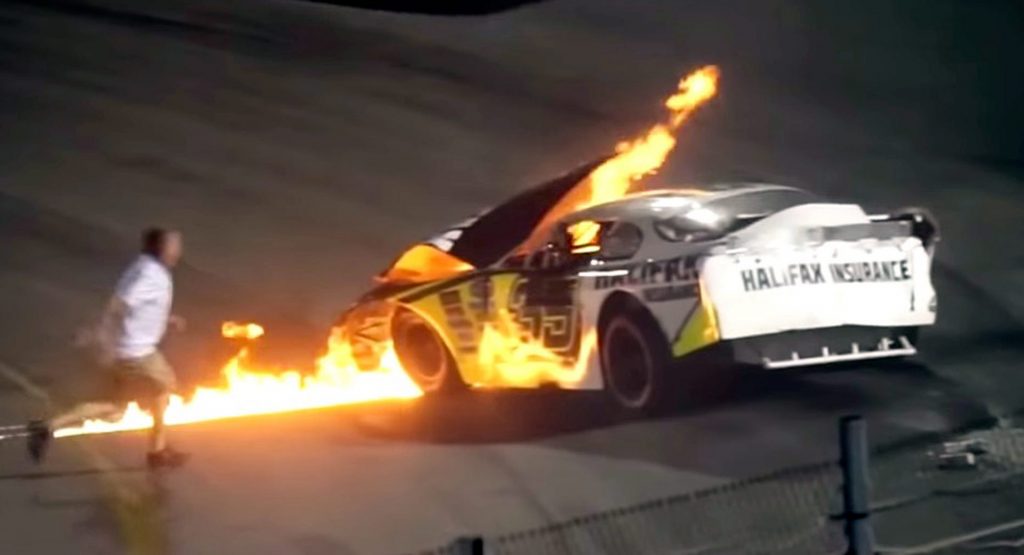 Nothing Could Stop This Dad From Pulling His Son Out Of A Burning Stock Car