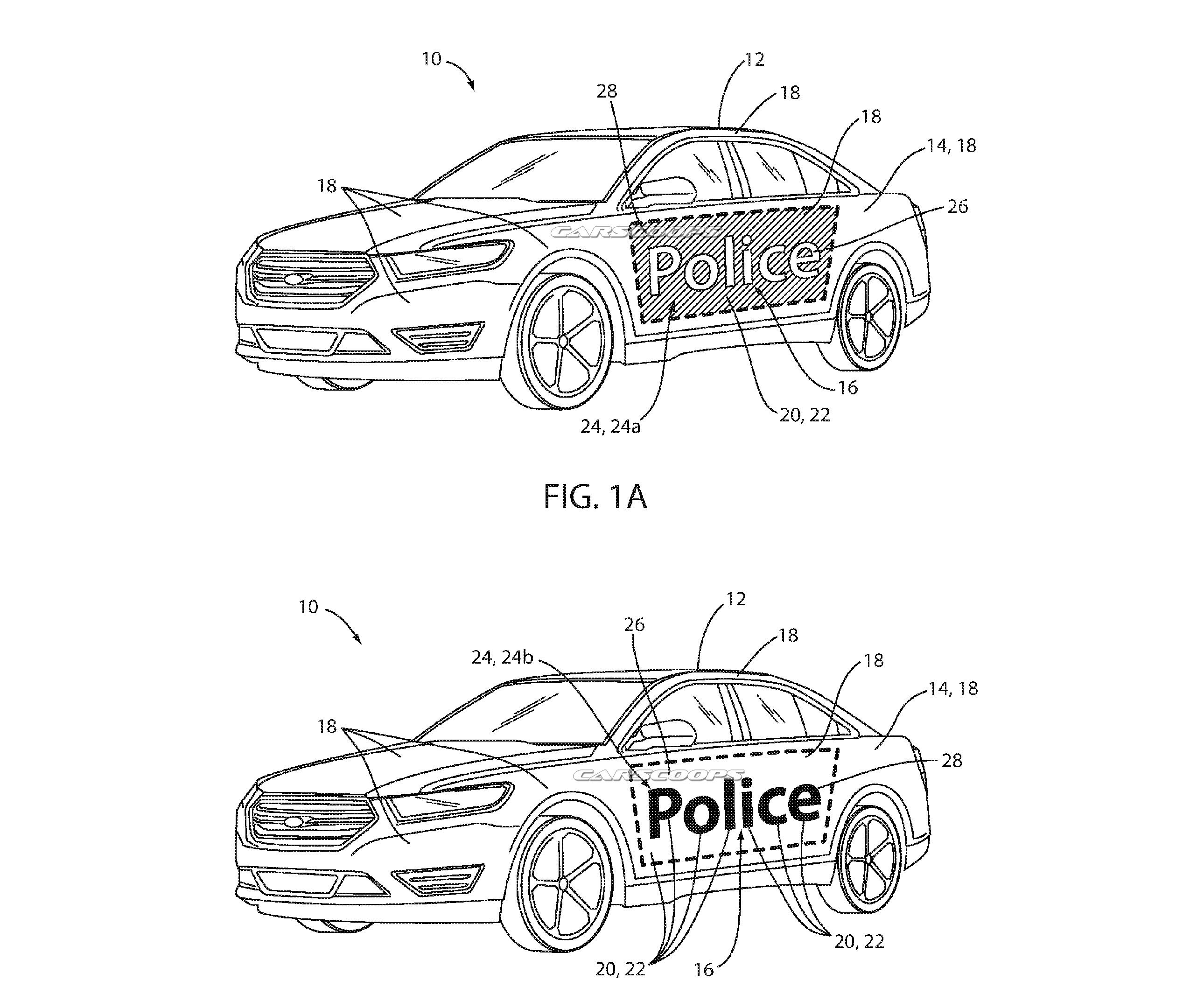 Ford Police Lighting 2 Ford’s Unmarked Police Cars Could Get A Whole Lot Harder To Spot With Patented Concealed LEDs