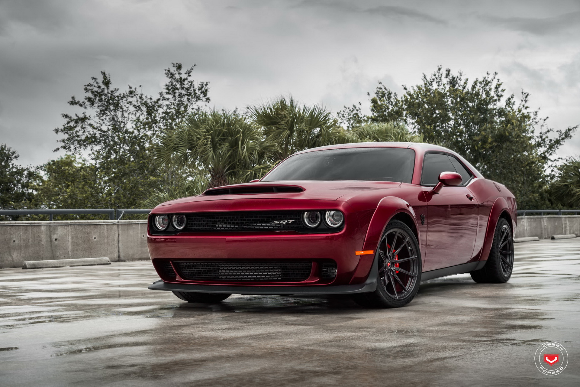 dodge-demon-vossen-wheels-12 Dodge Challenger Demon Tries On New Aftermarket Wheels For Size
