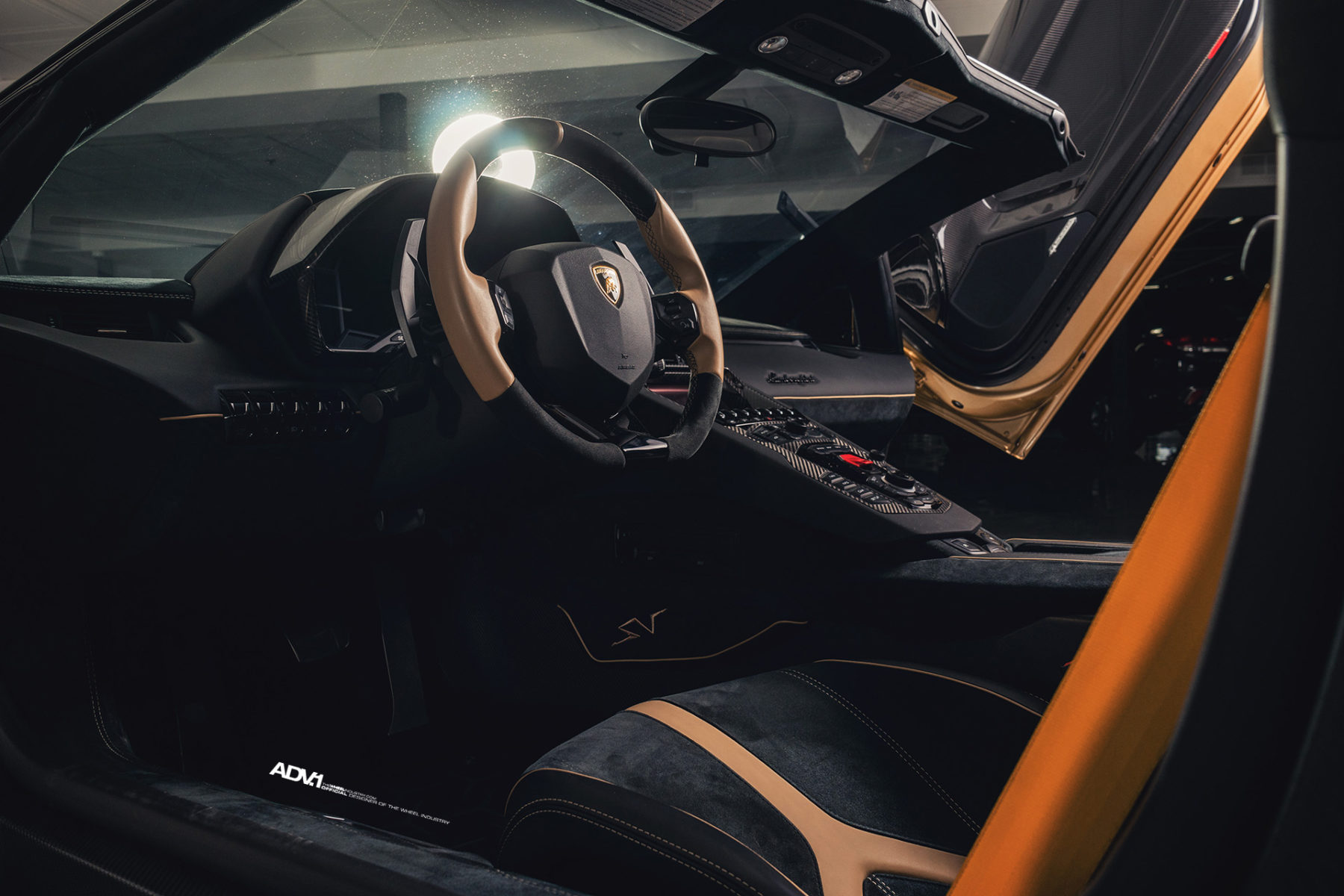 Lamborghini-Aventador-SV-Roadster-ADV1-29 Gold Lamborghini Aventador SV Roadster Will Excite And Confuse