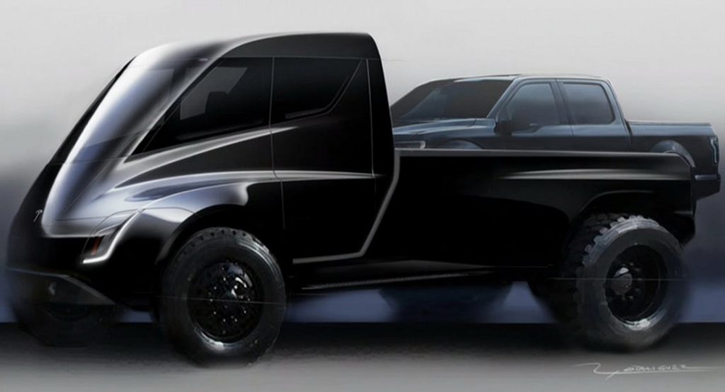 Tesla Pickup To Get Dual Motors And Trick Suspension As Standard