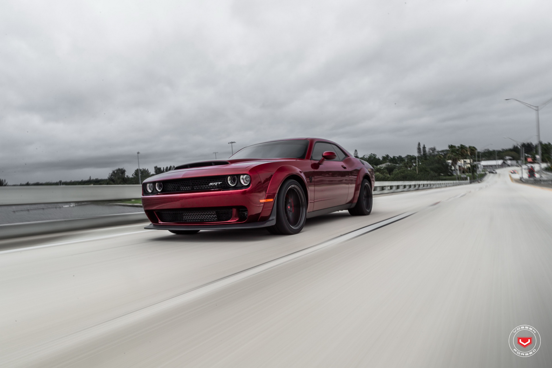 dodge-demon-vossen-wheels-2 Dodge Challenger Demon Tries On New Aftermarket Wheels For Size