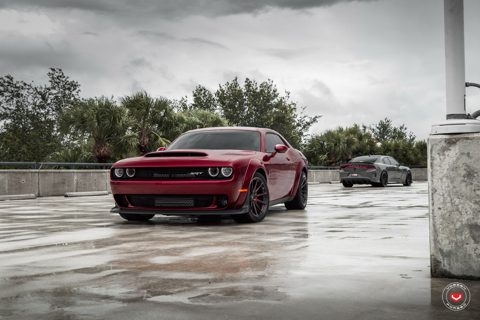 dodge-demon-vossen-wheels-4 Dodge Challenger Demon Tries On New Aftermarket Wheels For Size