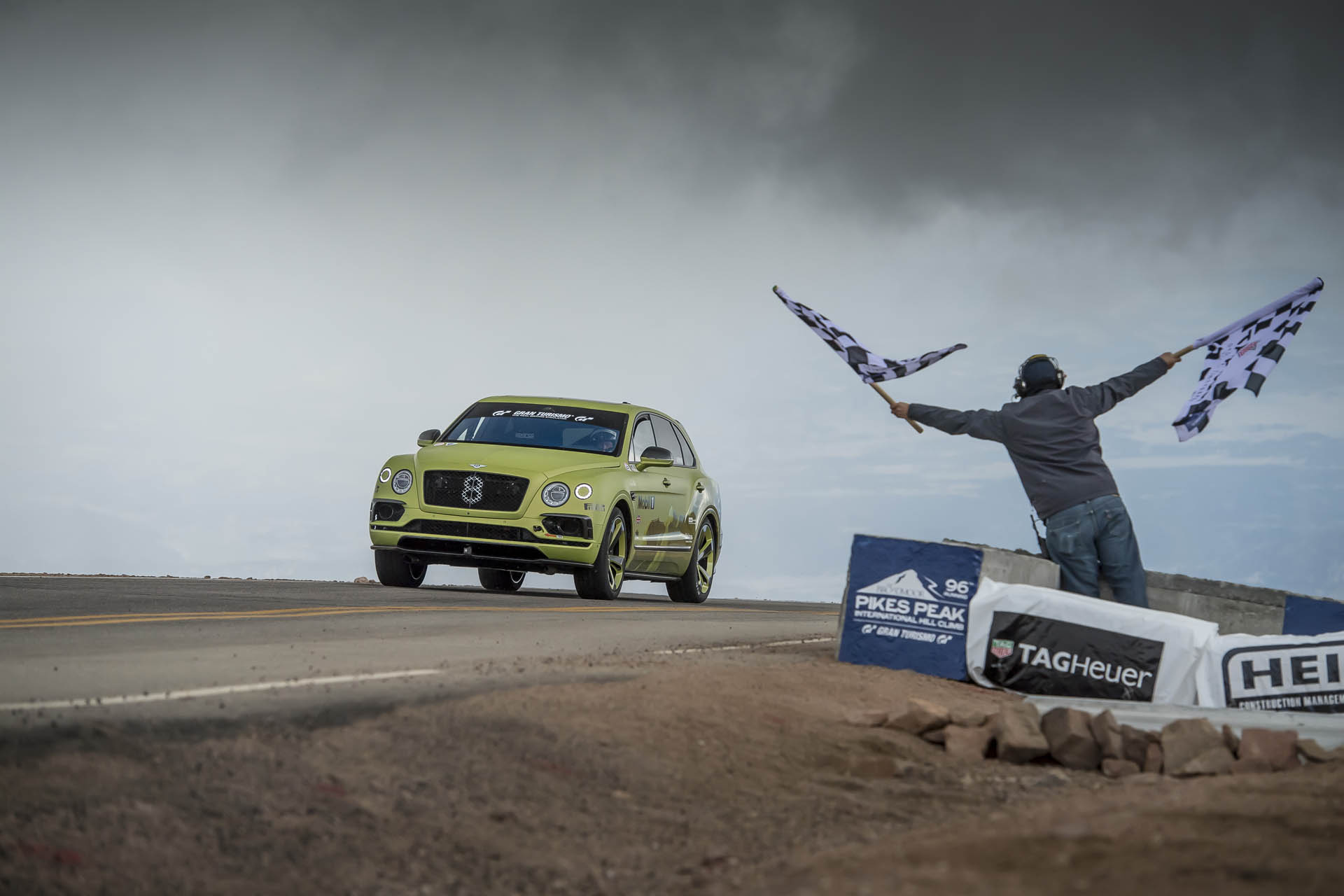1 - Bentayga Pikes Peak - Finish Line copy Bentley Bentayga Takes The Record As The Fastest Production SUV At Pikes Peak