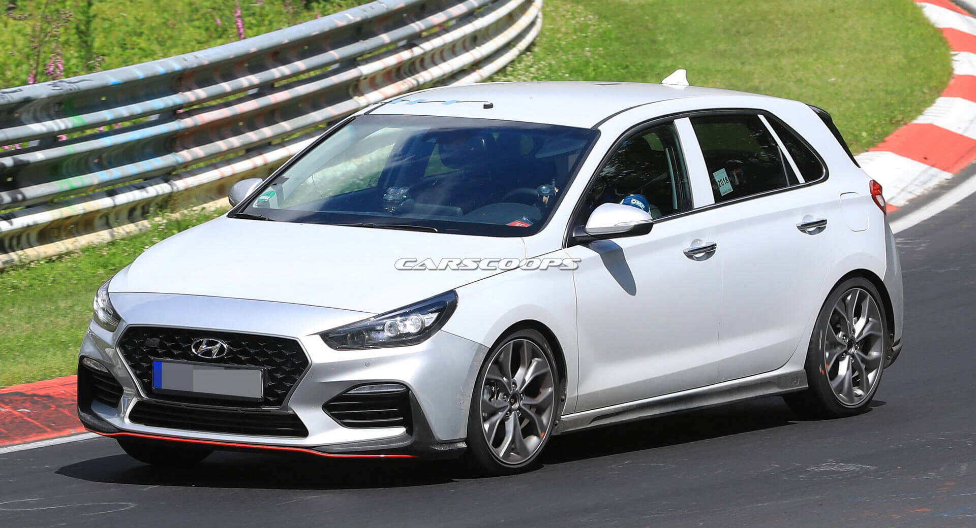 New Hyundai i30 N-Line Takes Off Camouflage During Track Test | Carscoops