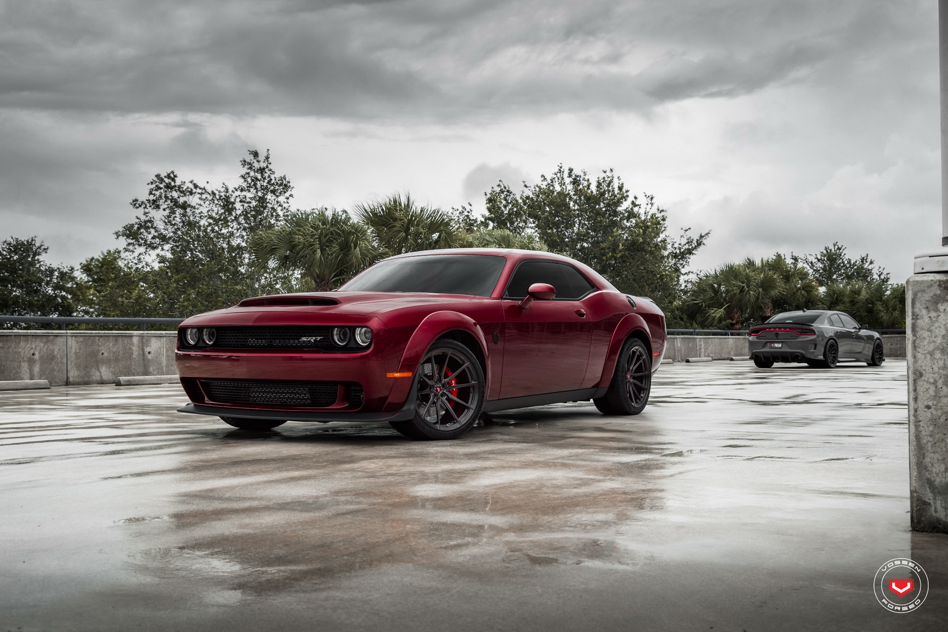 dodge-demon-vossen-wheels-1 Dodge Challenger Demon Tries On New Aftermarket Wheels For Size