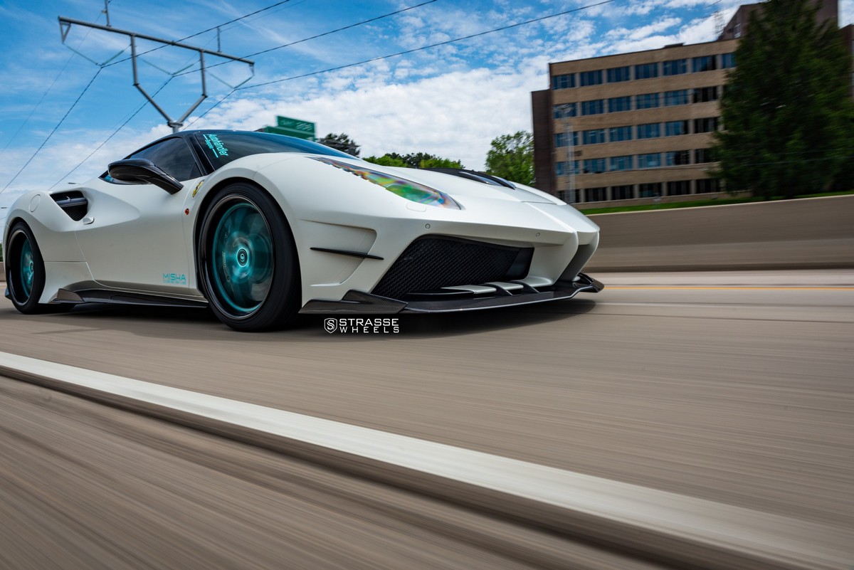 strasse-misha-designs-ferrari-488-blue-wheels-5 Misha Designs’ Ferrari 488 Gets Sassy With Tiffany Blue Wheels