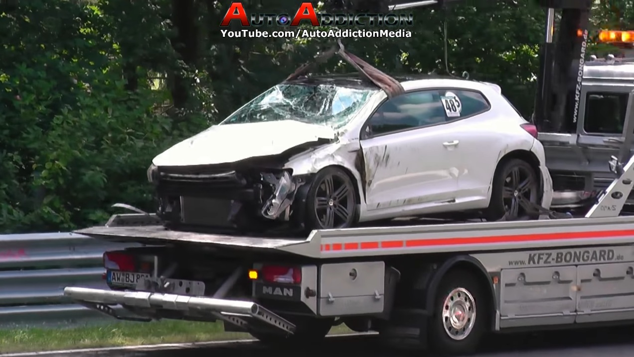 vw-scirocco-nurburgring-crash-9 Volkswagen Scirocco Rolls Thrice In Brutal Nurburgring Crash