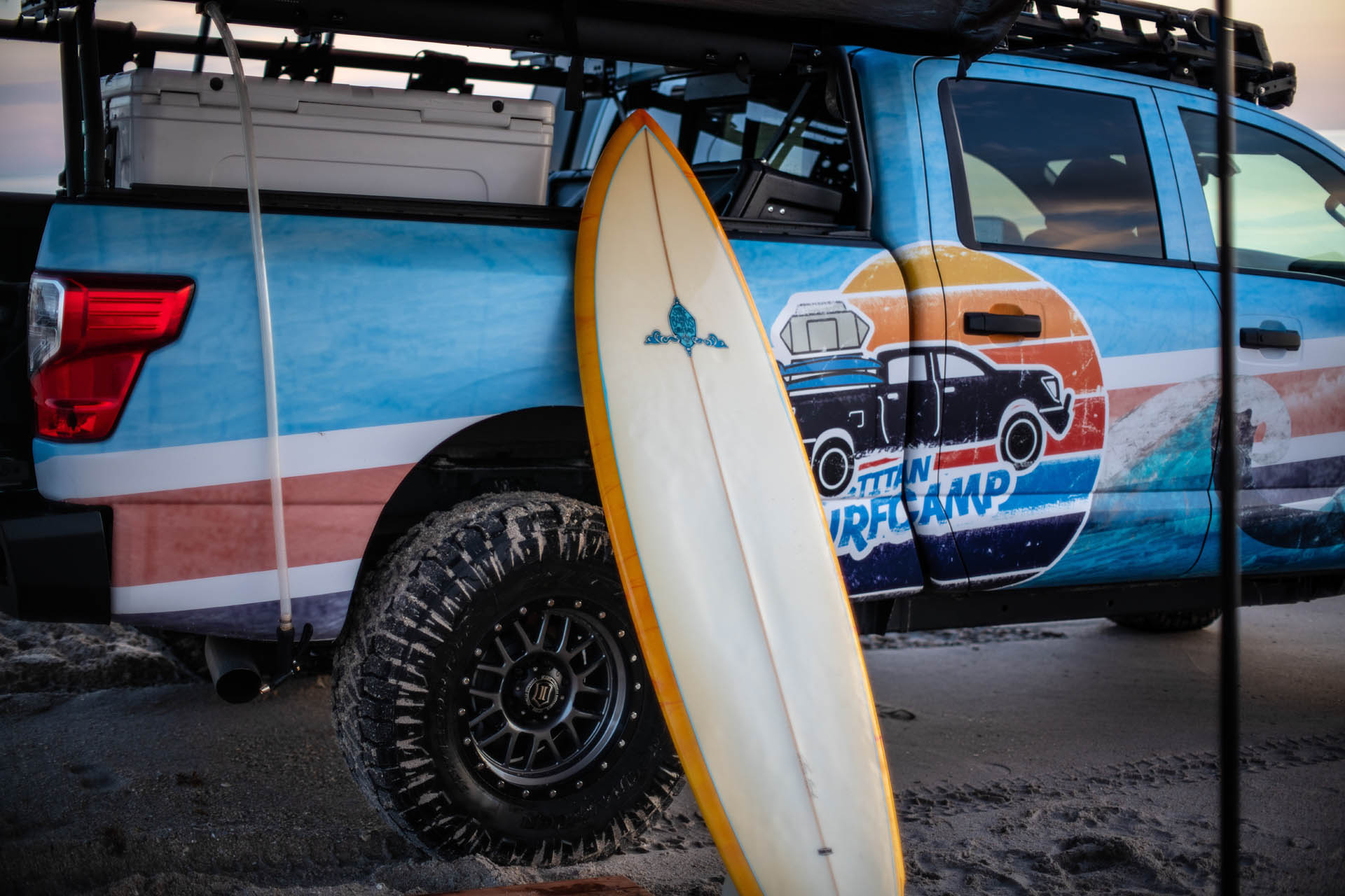 Nissan TITAN XD flexes its beach body as TITAN Surfcamp Nissan Titan Surfcamp Show Truck Heads For The Shore