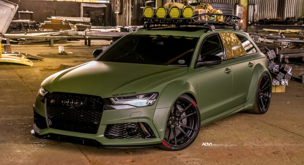  Army Green Wide-Body Audi RS6 Avant Is Ready For The Apocalypse