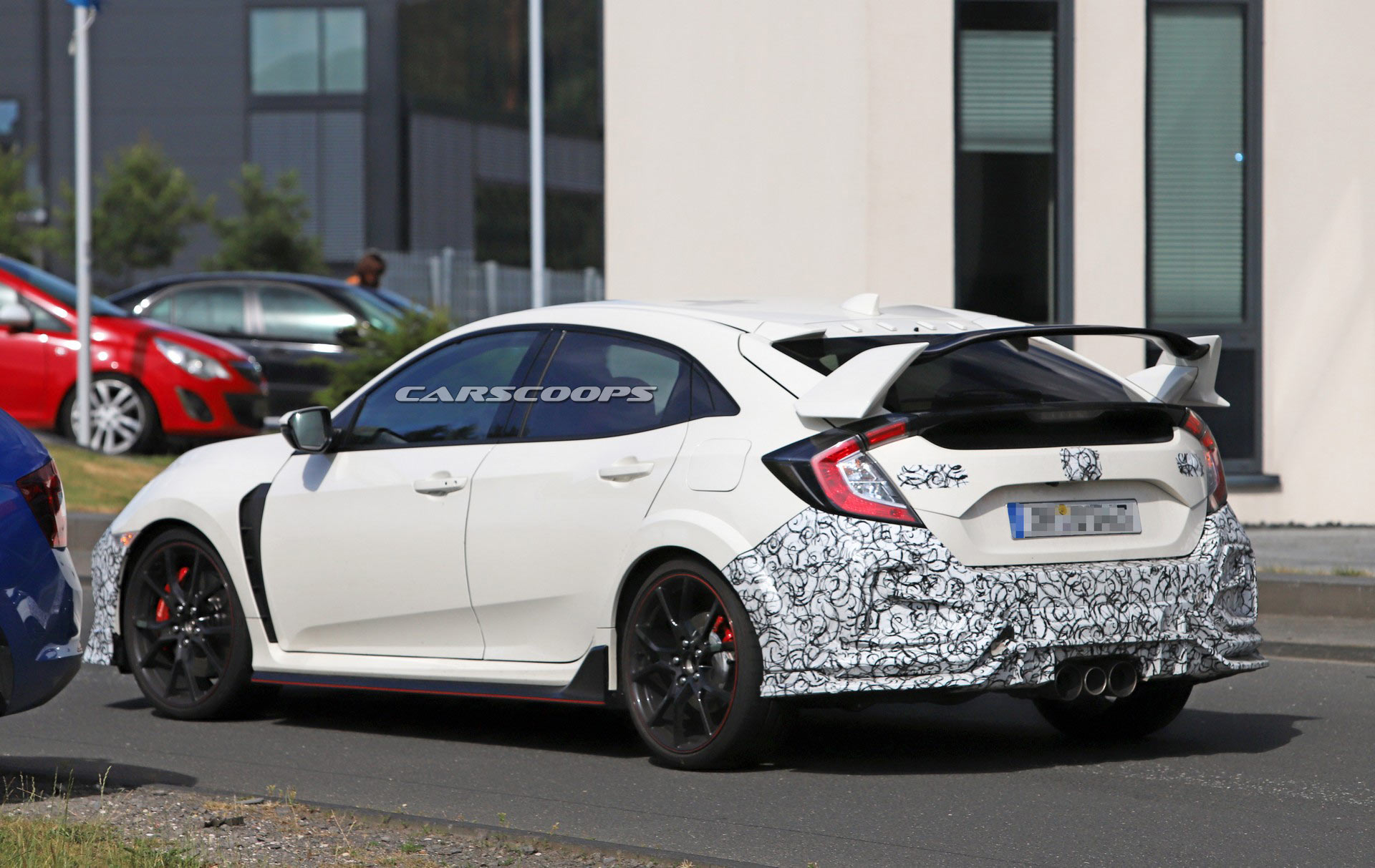 Honda-Civic-Type-R-Facelift-30 2019 Honda Civic Type R Facelift Spied With New Bumpers And Both Small And Large Rear Wing