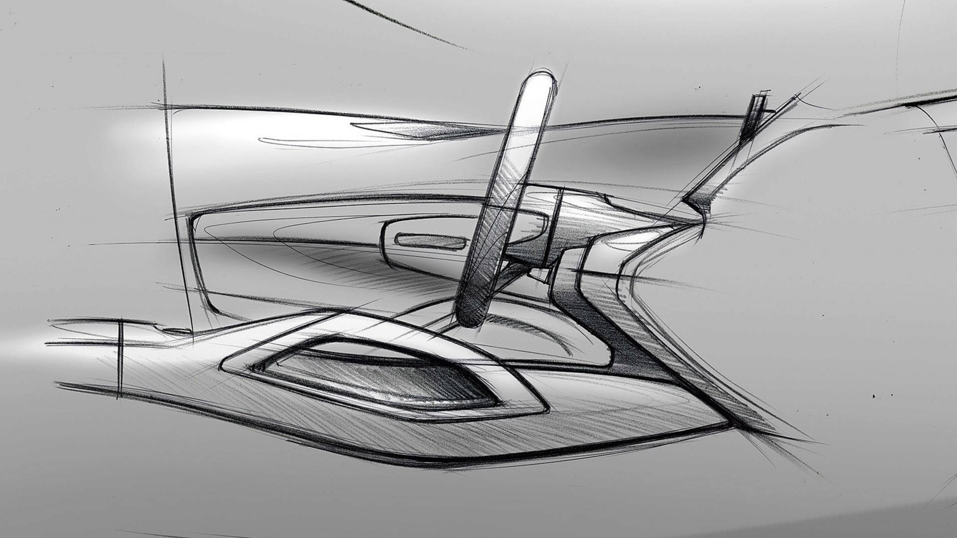Mercedes-Benz-GLE-Interior-5 Sketches Reveal Sleek Interior Of 2019 Mercedes-Benz GLE